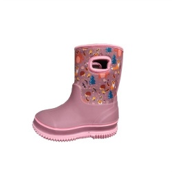 Kids short pink animals TPE neoprene boot