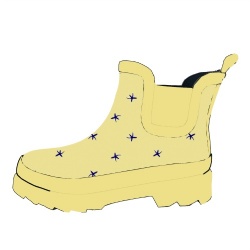 Lady newest yellow ankle rubber rain boot welly