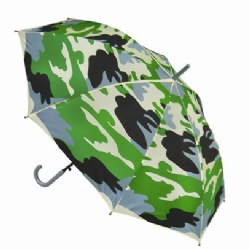 Kids green camo unique rainy umbrella