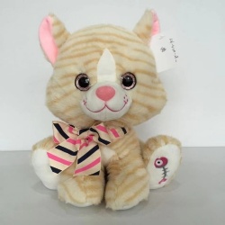 Kids adorable stripe cat furry toy