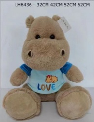 Kids cutie brown hippo furry toy