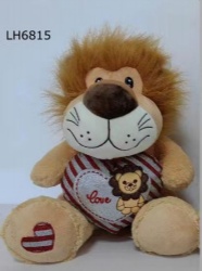Kids cutie brown lion furry toy
