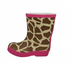 Kids high quality leopard rubber rain boot welly